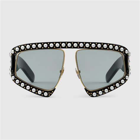 gucci sunglasses with pearls|Gucci Oversize acetate and mother of pearl sunglasses.